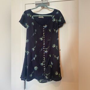 SOLD Blue floral Urban Outfitter’s button up summer mini dress